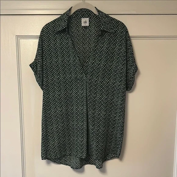 CAbi | Tops | Cabi Replay Top Blouse Green Mixed Print Item 637 Small | Poshmark CAbi | Tops | Cabi Replay Top Blouse Green Mixed Print Item 637 Small | Poshmark